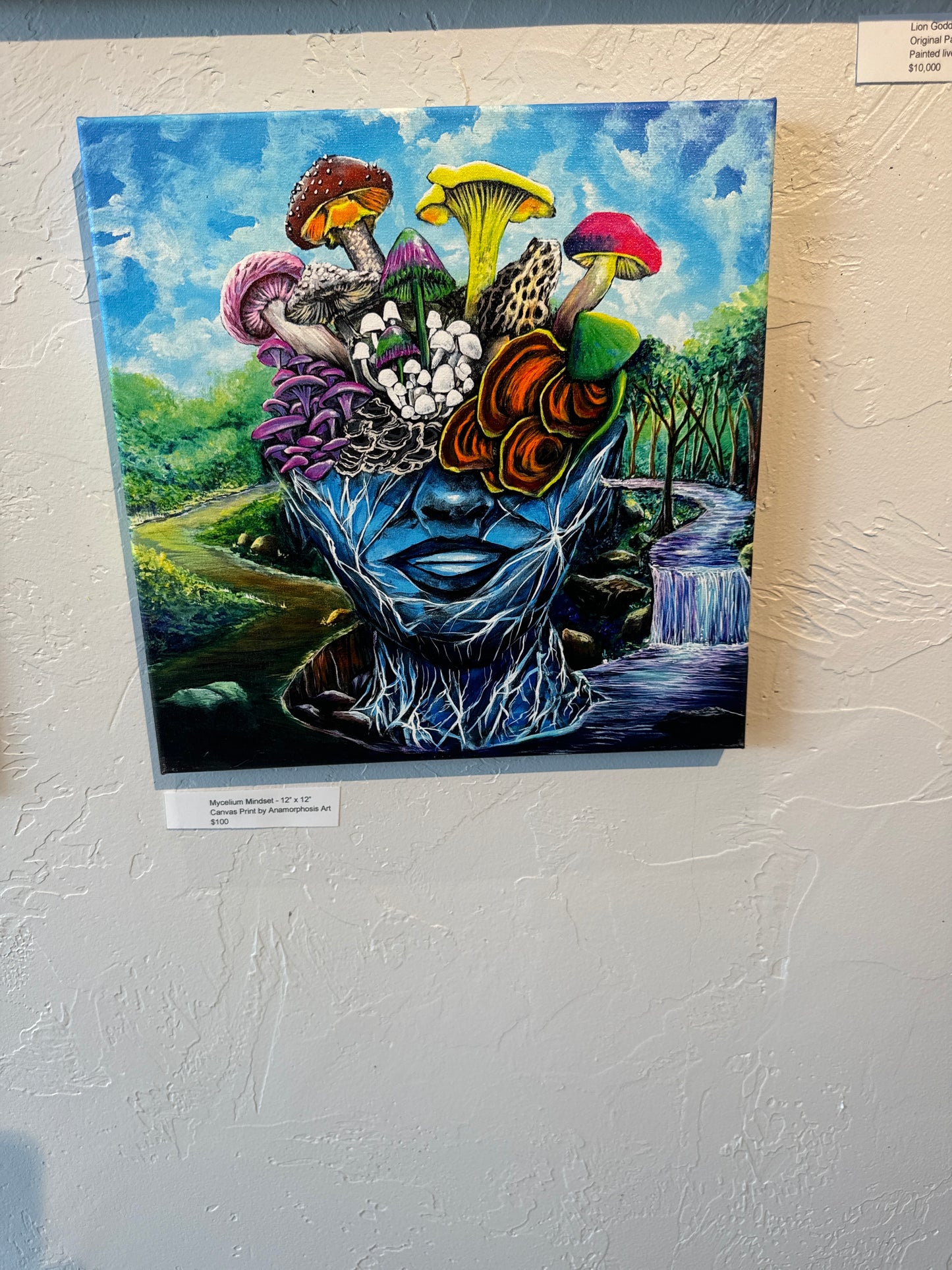 Mycelium Mindset - 12” x 12” (Canvas Print) by Ania Amador