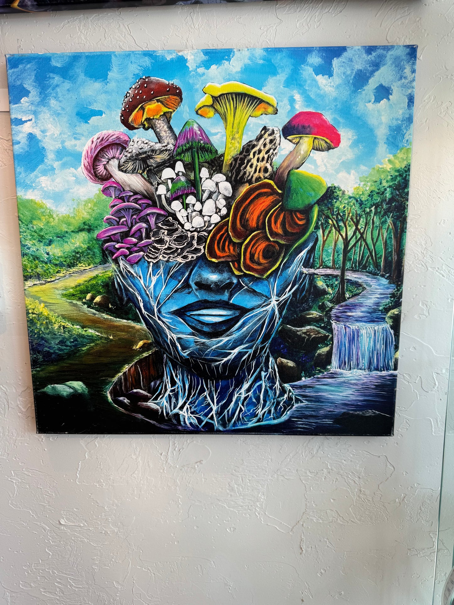 Mycelium Mindset - 20" x 20" (Canvas Print) by Ania Amador